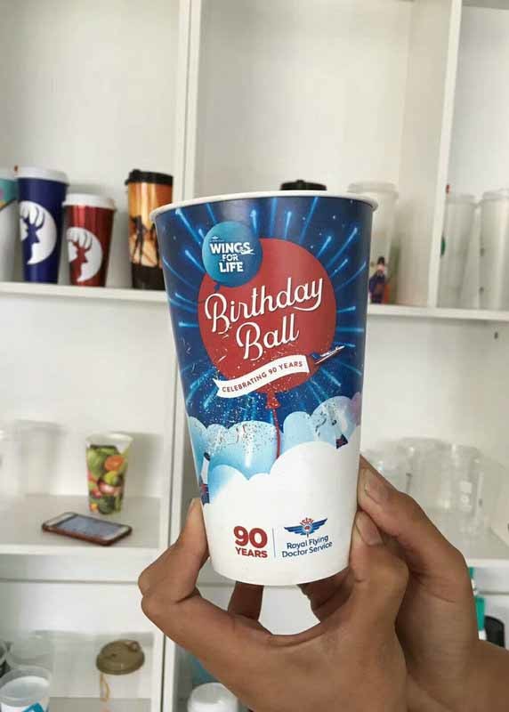 3D Lenticular Printed Label Cup , Promotional Plastic Cup Iml In Mould Labeling