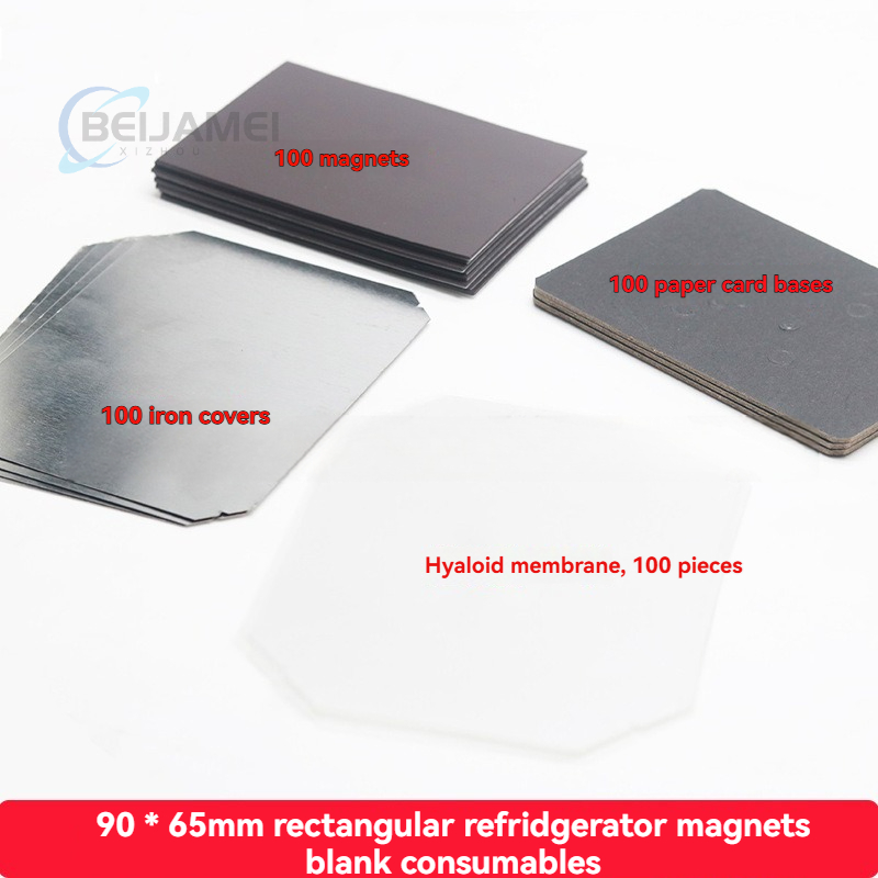 Rectangular Refrigerator Badge Sticking Machine with Gear Core Components (80x53 & 90x65mm)