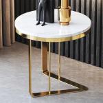 SEDIA Stainless Steel Marble Sofa Side Table For Living Room