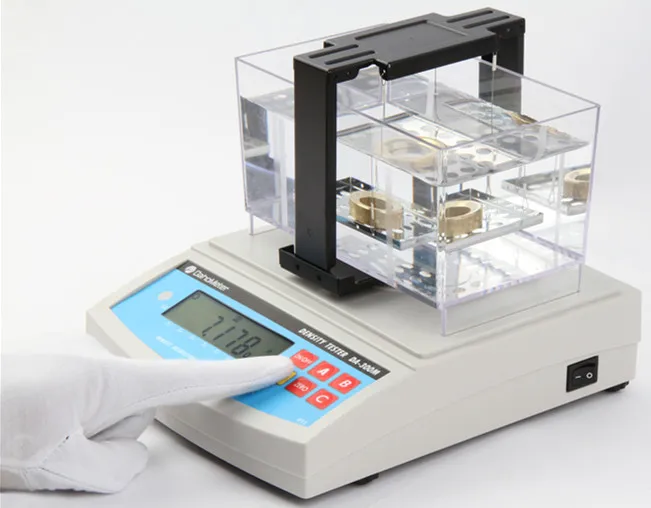 UP-5005 Digital Density Meter with 0.0001g/cm³ High Precision for Solid Liquid Plastic Rubber Using Hydrostatic Weighing Principle