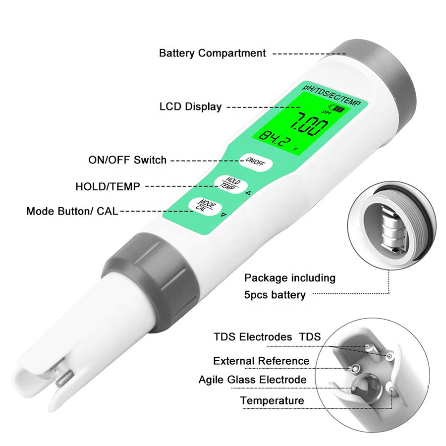Lab Water Purity Electronic Tester Portable Digital Pen Type PH Meter for Lab Testing