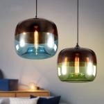 Nordic Stained Glass Pendant Light Modern Cafe Bar Dining Room Light Fixture(WH