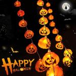 Indoor Outdoor Halloween Christmas Ornaments LED Pumpkin String Lights