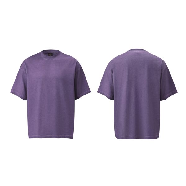 Support Customized High-quality Printed Streetwear T-shirt Basic Oversized Men's Short Sleeved 100% Cotton Knitted Breathable