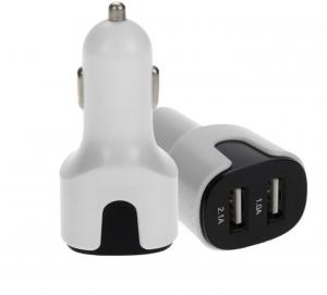 China Dual USB led luminous car charger new fast USB car charger adapter quick charge USB3.0 wholesale