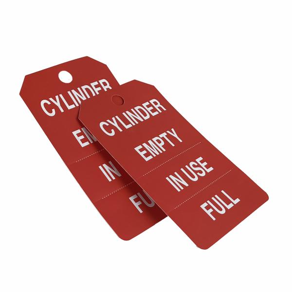 Custom Printed Logo Perforated Tags PVC Cylinder Empty Tag for Warning