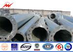 Telescoping Painting Steel Power Pole Distribution Conical 160 Km / Hour Wind
