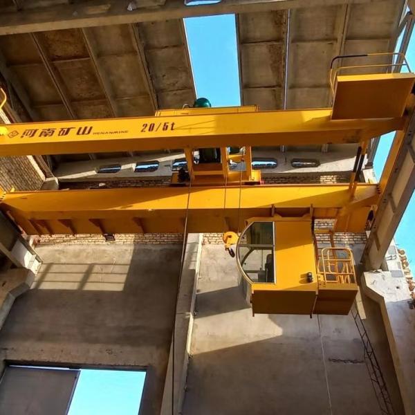 Cabin Control Double Beam Girder Overhead Crane Electric Hoist Trolley For