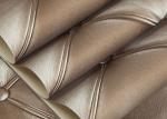 Luxurious Living Room Wallpaper Brown Color with 3D Leather Pattern , 0.53*10M