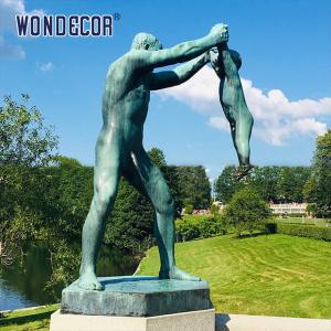 China Adults And Children Playing Bronze Statues Sculpture In Outdoor Parks wholesale