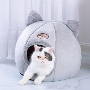 China Coral Fleece Pet Bed Cats Sleeping Bag Winter Warm Small Cat Beds wholesale