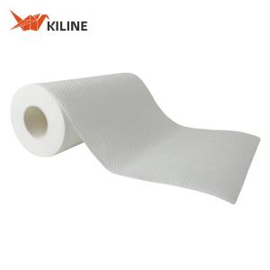 China Wood Pulp &amp; PP Disposable Cleaning Cloths Kitchen Towel Rolls White Color OEM wholesale