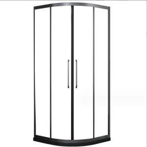 China Villa Bathroom Shower Room with Textured Glass Corner Enclosure and Steel Finish wholesale