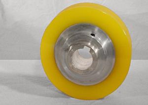 China Industrial PU Polyurethane Rollers Wheels for Conveyor , Oil resistant wholesale
