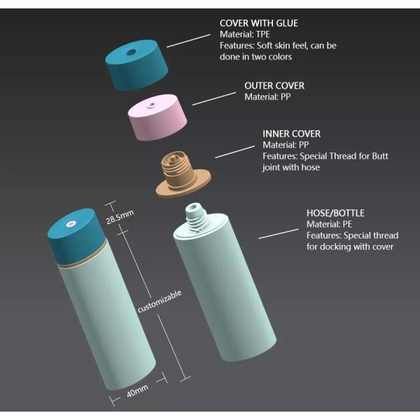 PE / ABL Cream Tubes Packaging 35mm Diameter Empty Tubes For Cosmetics