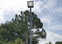 China 8mm Wall Thick Powder Coated Conical Tubular Straight Flood Light Poles wholesale