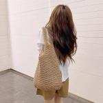 Woven Tote Bag for Women Large Straw Bags Summer Beach Hand-woven Shoulder Bag