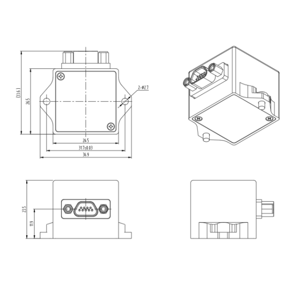 Universal Digital Inertial Measurement Unit with ±200°/s Full Scale ≤0.1% Nonlinearity and ≤0.3°/s Bias Repeatability