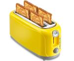 Bread Centering Function 4 Slice 2 Slot Long Toaster White Yellow