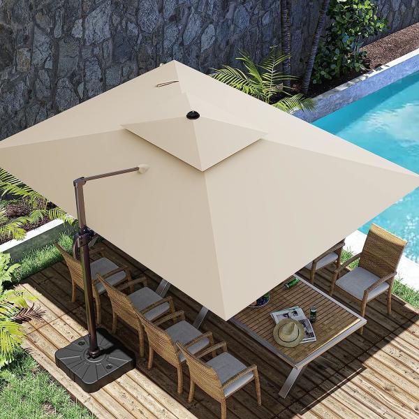 Big Patio Parasol Outdoor Aluminium Cantilever Restaurant Umbrella Sonnenschirm