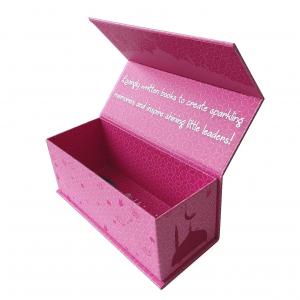 China Luxury Printed Pink Rigid Cardboard Gift Box With Magnetic Closure on sale