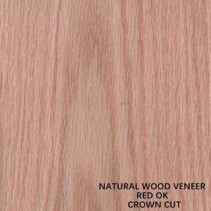 China Crown Cut Grain Aaa Grade 0.5mm Red Oak Wood Veneer For Furniture Face And Door wholesale