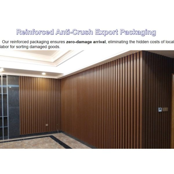 Deep Fluted 160x24mm Interior WPC Wall Panel Eco Friendly Seamless Cladding