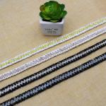 20KJ50 Polyester Metallic 1cm Crochet Braid Trim