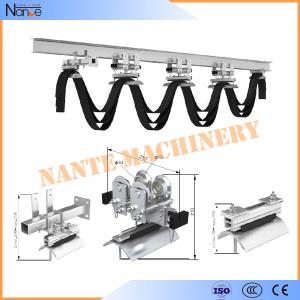 China Cable Ball bearing H / I Beam Trolley Festoon System With Neoprene Bumper 300m/min wholesale