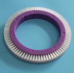 Famatex Stenter Machine Parts Brush Wheel Purple Plastic Body White Nylon Hair