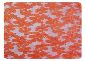 China Orange 100% Polyester Lace Fabric For Fashionable Dress , Lingerie CY-CT8556 wholesale