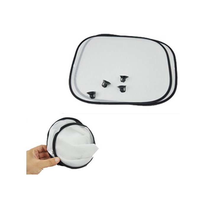 Blank Anti Ultraviolet Sublimation Car Sunshade With 4 Suckers For Customized Photo Printing