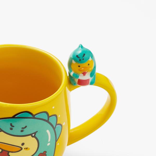 Cartoon Couple Large-Capacity Coffee Mugs Large Capacity Cute Duck Pattern Ceramic Mugs Cups