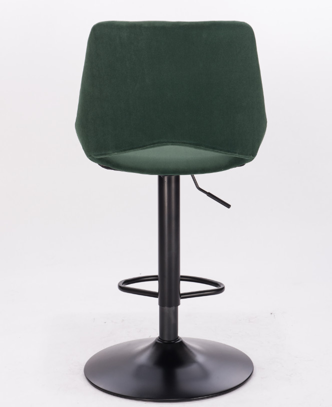 Counter Height Adjustable Bar Stool Chair Velvet Swivel Bar Stools With Black Metal Base