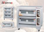 High Temperature Bakery Deck Oven Stainless Steel 2 Deck 4 Trays Bread Oven