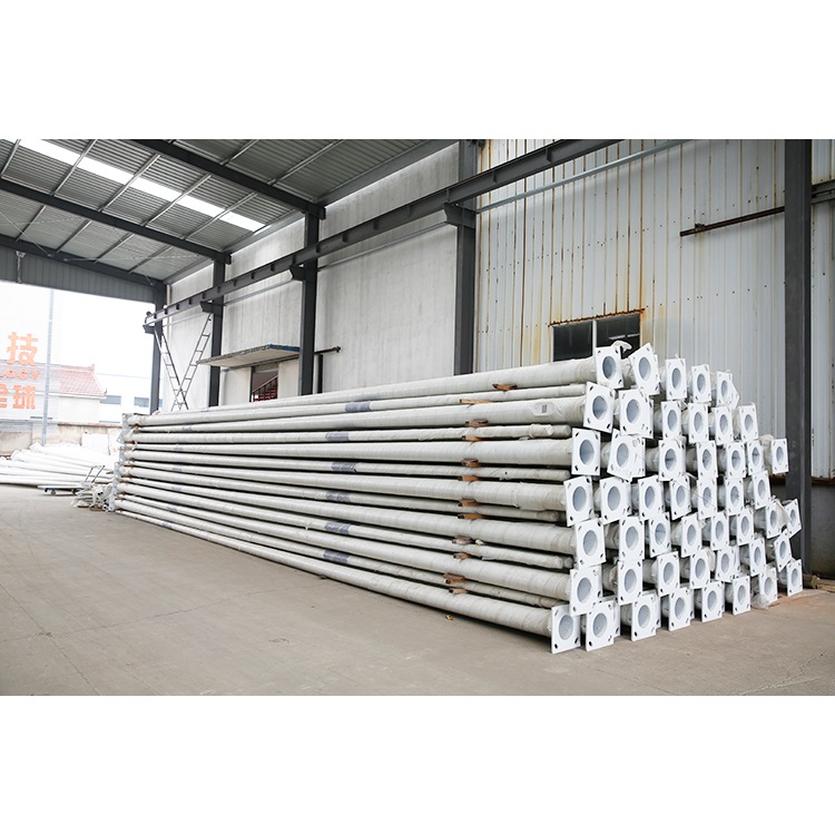 Cutting Process Double Arm Y Shape Led Street Light Pole with and Single-side Bracket