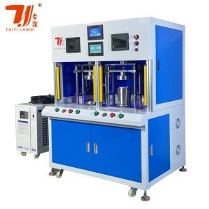 China Water Cooling Double Station Stainless Steel Kettle Bottom Kettle Spout Fiber Laser Welding Machine with Raytools WSX Head wholesale