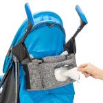 Universal Baby Stroller Organizer Bag With Insulated Cup Bottle Holders and