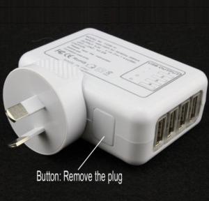 China 4 USB Port AC Adapter US/UK/EU/AU Plug Travel Home Wall Charger For Cell Phone on sale