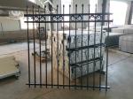 Garden Steel Fence with Black Spear Top Galvanized Tubular Steel Panels 2.4mL x
