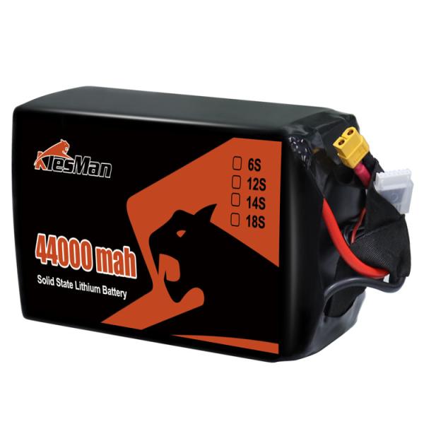 High Capacity Lipo FPV Drone Battery XT60 6S 44000 MAh 22.2V 10C Lipo Battery