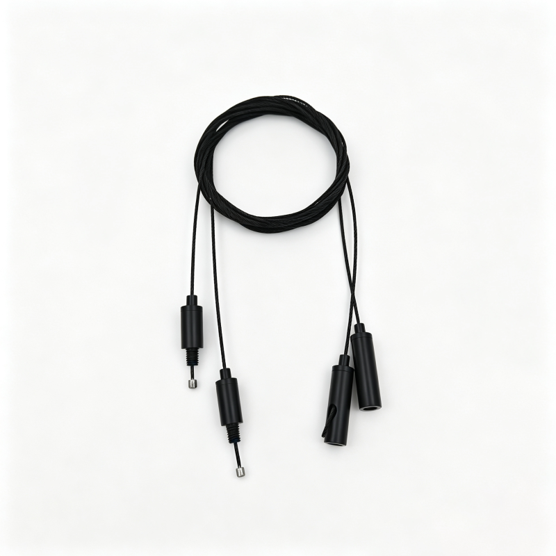 OEM Custom Black Adjustable Cable Gripper Wire Rope Hanging Hardware Kit Indoor Ceiling Lamp Suspension Fitting Accessory