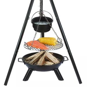 China 52x2cm Cooking Area Tripod Swivel Grill Outdoor Camping BBQ with Flame Safety Device wholesale