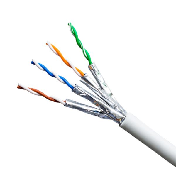 CAT6A SFTP 23AWG 10Gbps LSZH White Jacket Industrial-Grade Shielded Network