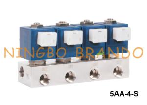 China Manifold Mounted Stainless Steel Solenoid Valve 1/4'' 3/8'' 1/2'' 24V 220V wholesale
