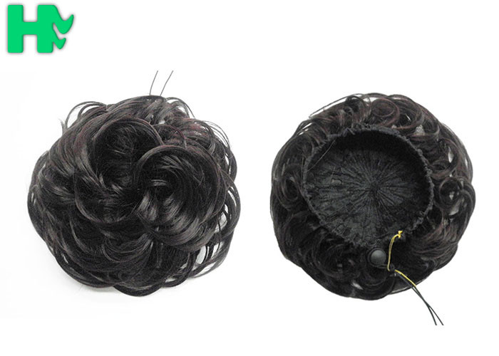 Chignon Hair Bun Synthetic Hair Pieces , Hair Extension Pieces