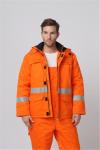 Fr Winter Jacket With Reflective Tape , 350gsm Flame Resistant Winter Coats