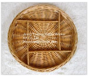 China 2016 wicker tray wicker pallet wicker egg tray 4 partitions wholesale