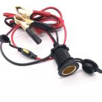 Car Motorcycle Truck Cigarette Lighter Socket Female Power Outlet With 5M Cable