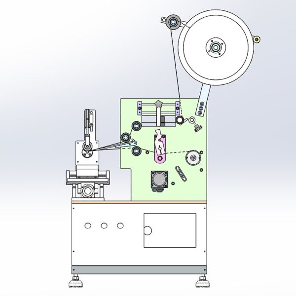Glue Ahesive Sticker Semi Automatic Labeling Machine Applicator For Dessert Snack Beer Glasses